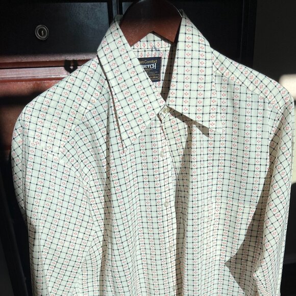 Vintage Sears Western Shirt Red and Black Pattern - Picture 1 of 4